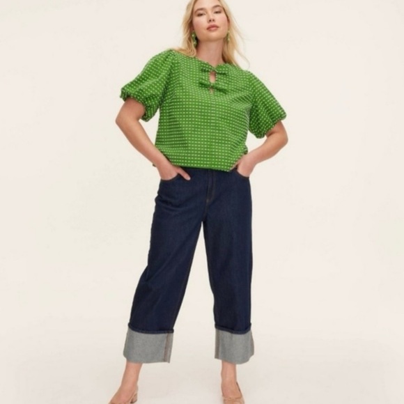 Kate Spade New York X Target Cuffed High Rise Straight Leg Jeans Size 4 - Picture 1 of 10